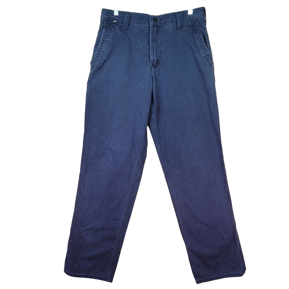 Carhartt FR Pants Mens 31x31.5 Navy Flame Resistant Twill Work CAT 2 NFPA 2112